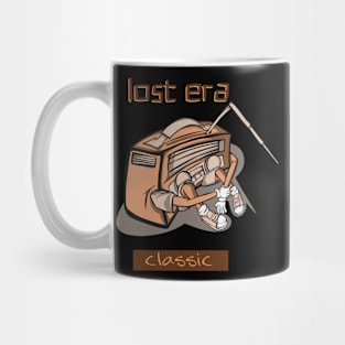 t-shirt design with a radio image Mug